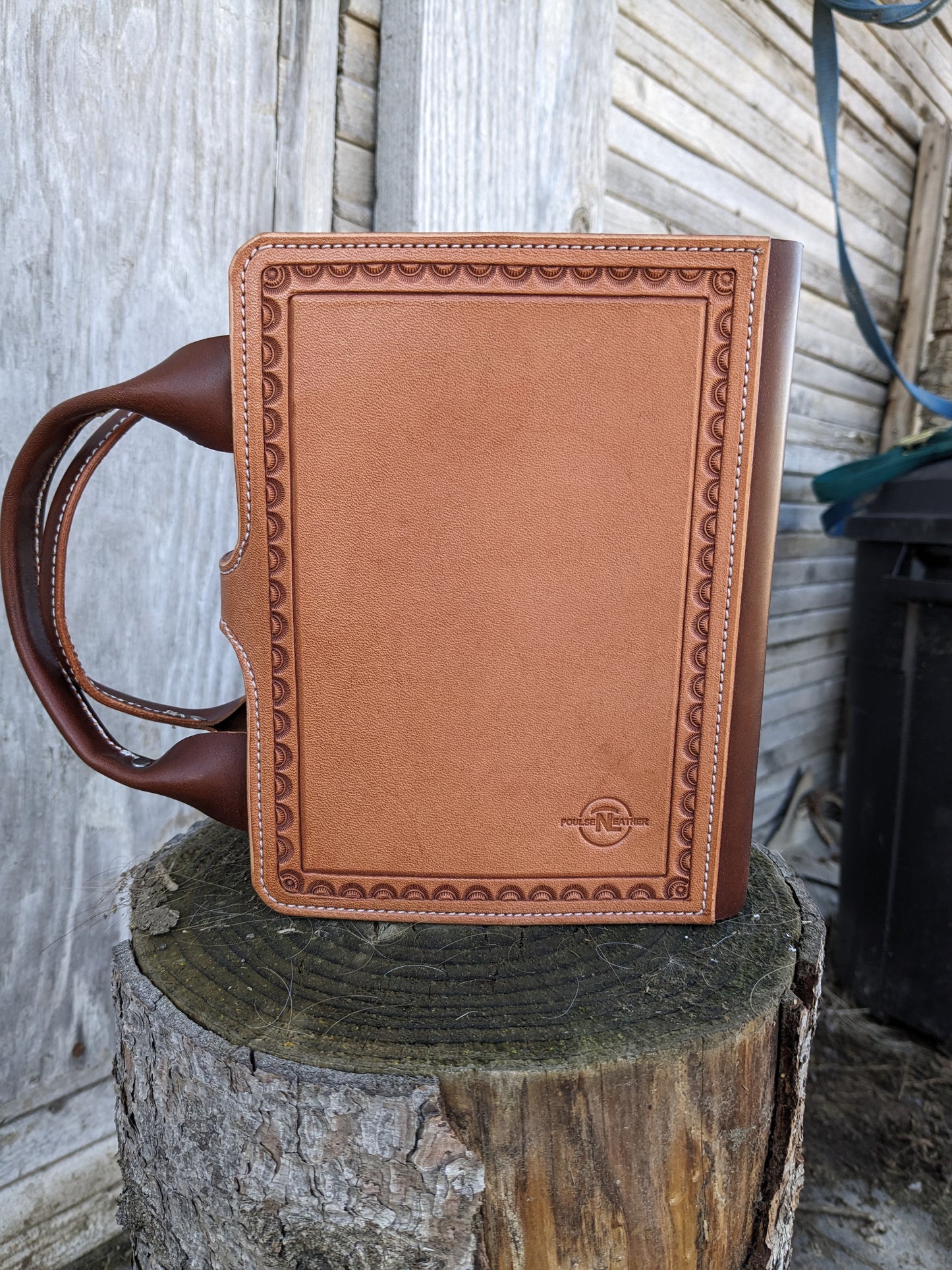 Floral Leather Scripture Quad Case