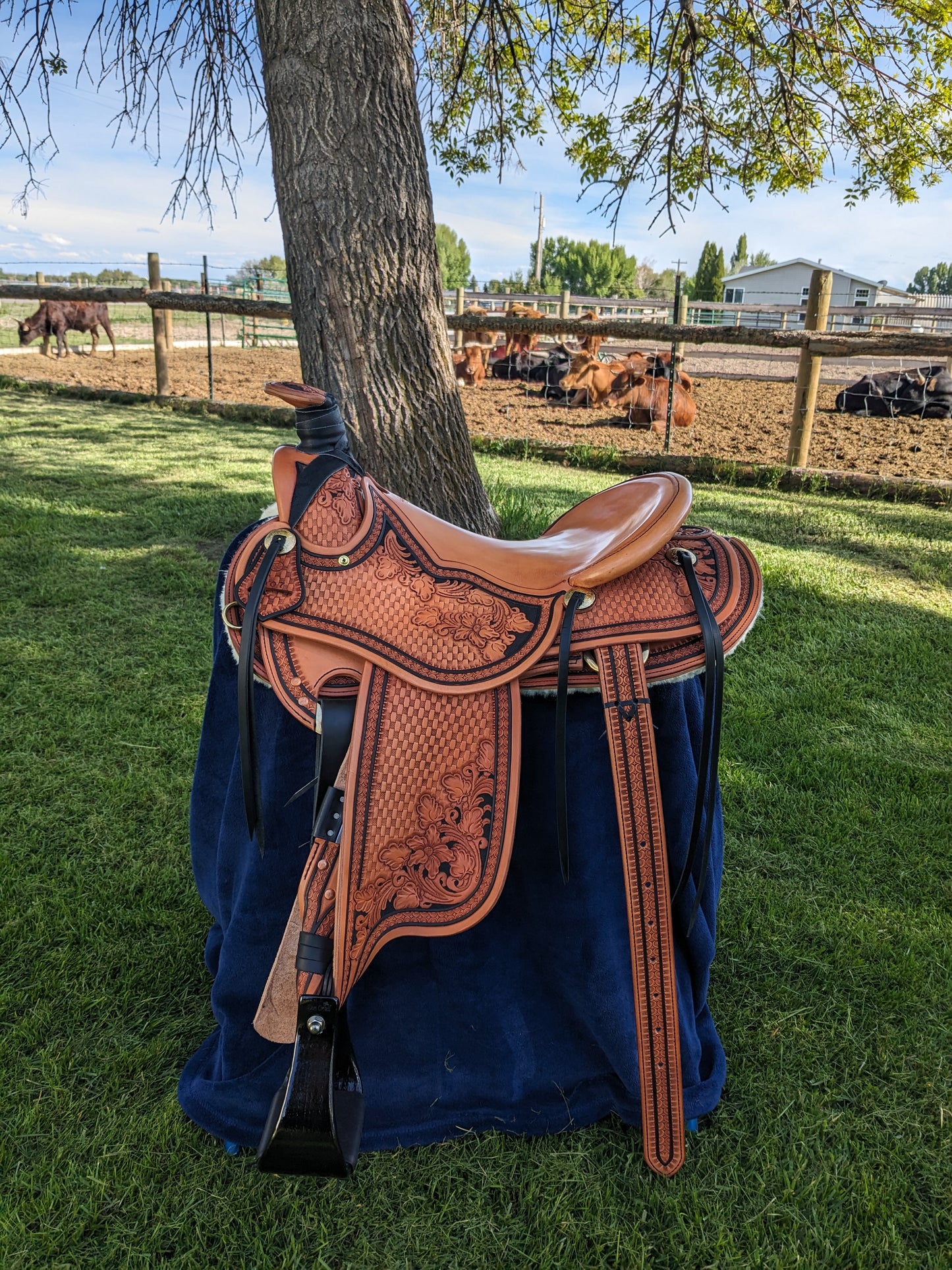 Custom 007 western saddle