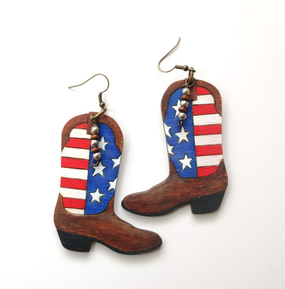 Cowboy Boot Earrings  The Branded Horses