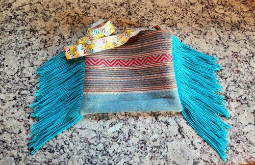 Western Purse with Teal Fringe