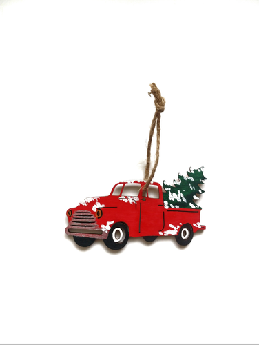 Red Truck Christmas Ornament  The Branded Horses